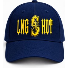 BarsDepo Lngshot Lacıvert Unisex Nakışlı Şapka | Gothic Tasarım Baseball Cap | Ayarlanabilir