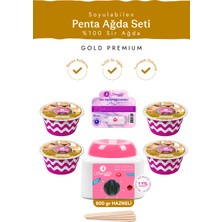 4 Parça Gold Boncuk ( Penta ) Ağda Soyulabilen Yüz Ağdası - Tüm Vücut Mini Kalıp Ağda Seti