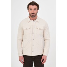 MCR Düz Slim Fit Gömlek Yaka Çıtçıtlı Erkek Mont