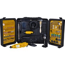 Staxx Power Germany 405 Parça Devir Ayarlı Gravür Oyma Makinesi 450W Sarı Renkli Taşlama Seti