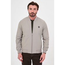 MCR Düz Slim Fit Hakim Yaka Fermuarlı Yandan Cepli Erkek Mont