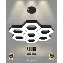 Hegza Lighting Mıele (Siyah Kasa, Gün Işığı) Ledli Modern Avize