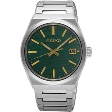 Seiko SUR601P1 Quartz Çelik Gri Yeşil Kadran Safir 39 mm Erkek Kol Saati