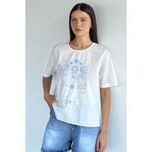 Gülseli Ön Nakışlı Bluz P-00022307