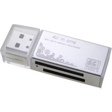 Temiz Pazar 6070 USB Çoklu Kart Okuyucu Sd Micro Mmc Ms Microsd Sdhc Hafıza Kartı Adaptörü