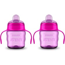 Philips Avent Eğitici Bardak 200 ml X2 Plastik Malzeme ile 6 Ay ve Üzeri Bebekler İçin Kullanım Kolaylığı