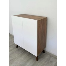 Kayhan Ahşap Çok Amaçlı Dolap %100 MDF Ceviz Renk Modern Tasarım 75 cm Genişlik 90 cm Yükseklik 36 cm Derinlik