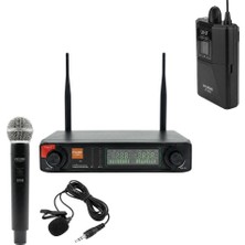 Rose R-702EY Uhf Telsiz El+ Kablolu Yaka Mikrofonu 2li