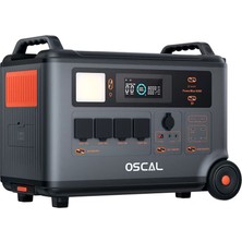 Oscal Powermax 6000 3600WH-6000W (9000W Surgepad) Taşınabilir Güç Kaynağı Lifepo4, Wi-Fi, Bluetooth Ev Karavan Kamp Için Çok Fonksiyonlu Power Station