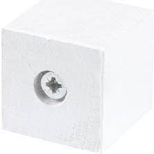 X-Perk Masa Sandalye Mobilya Ünite Kanepe Sehpa Koltuk Ahşap Takoz Ayak Yükseltici 6'lı Boy 4 cm En 4x4 cm Beyaz