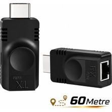 Temiz Pazar 6042 HDMI Extender 60 Metre CAT5E Cat6 Ethernet Kablo Uzatma Uzatıcı Aparatı Adaptör