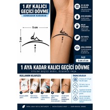 1 Ay Kalıcı 24 Saat Sonra Kararan 5x5 cm Küçük Boy Hiçlik Sembolü Dövmesi Geçici Dövme Tattoo