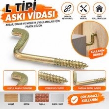 Elaletionline Askı Vidası L Tipi 1 Adet 4 cm