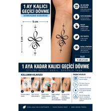 Tattoo 1 Ay Kalıcı 24 Saat Sonra Kararan 5x5 cm  Küçük Boy Koşulsuz Sevgi Sembolü Dövmesi