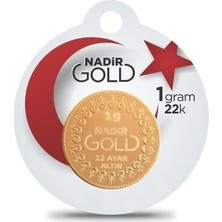 Nadir Gold 22 Ayar Külçe Gram Altın 1 Gr Yuvarlak Altın Maden Ağırlık 1 g