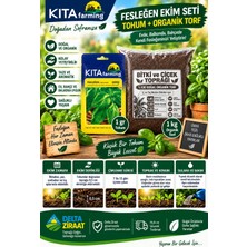 Fesleğen Tohumu 1 gr + 1 kg Organik Torf Ekim Seti – Evde, Balkonda ve Bahçede Yetiştirme