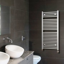 Makintech Beyaz Havlupan 50x100 cm 13 Borulu Modern Dizayn Yüksek Verim Kolay Montaj
