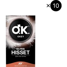 Okey Ultra Hisset Prezervatif 10'lu X10 (100 Adet)
