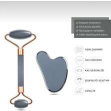 Taşmir Terahertz Gua Sha & Roller Masaj Aleti Seti
