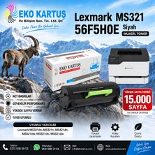Eko Kartuş Lexmark MS321 Muadil Toner  MS421/MS521/56F5H00 15K Çipli