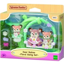 Akıllı Bayi 5801 Sylvanian Families Geyik Bebekler ve Çiçekli Salıncak Seti +3 Yaş Aby