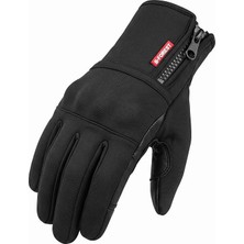 Motoanl Motosiklet Eldiven Neopren Full Korumalı Ayarlanabilir Fermuarlı Motorcu Eldiven