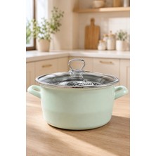 PR Home Yeşil Emaye Kızartma Tenceresi 22 cm