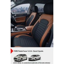 Gm Design Mocha Taytüyü Oto Koltuk Kılıfı (Ford Focus-Fiesta-Escort Uyumlu)
