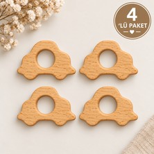 Oxford İplik Ahşap Araba Halka 70MM 4lü Paket