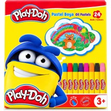 Hasbro Play-Doh Pastel Boya 24 Renk Yağlı Pastel Boya Seti PA004 (Karton Kutu)