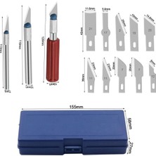 Toyigoo Zanaat 16 Parça Hobi Gravür Ahşap Heykel Çömlek Oyma Şekil Verme 13 Maket Bıçak Neşter Seti