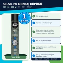Selsil Arge Toptan Poliüretan Montaj Dolgu Köpüğü Pu Köpük 750ML/600GR 1 Adet