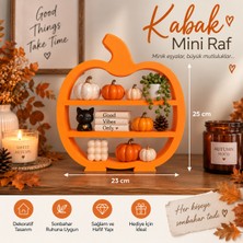Rain Craft 3D 3D Baskı Balkabağı Dekoratif Mini Raf – Sonbahar Temalı Organizer