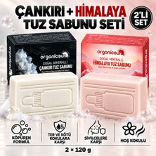Organicsun Çankırı Tuz Sabunu + Himalaya Tuz Sabunu 2'li Set - Köpüren Formül