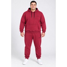 Fore Sport Erkek 3 Iplik Şardonlu Kapüşonlu Süper Battal Eşofman Takımı 6xl–9xl