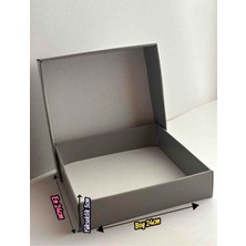 Rass E-Ticaret Karton Kutusu 24*24*5cm 10 Adet Gümüş Yaldız Hediyelik Eşya Kutusu