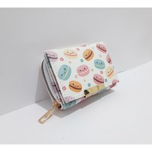 Renkli Çiçekler Çocuk Cüzdan 11X8X4 cm Desenli Çocuk Cüzdanı & Çocuk Cüzdanları