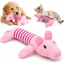 MarkEntegra Yumuşak Dokulu Sesli Peluş Oyuncak, Kedi ve Köpekler Için 25X10X4 cm