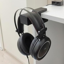 MarkEntegra Ergonomik Siyah Masa Kenarı Kulaklık Standı, Asılabilir ve Sağlam Tasarım ile Kullanım Kolaylığı