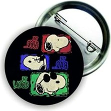 MarkEntegra Snoopy Temalı Buton Rozet, Eğlenceli Hediye Seçeneği