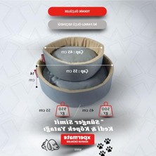 MarkEntegra Küçük Irk Köpek Yuvası, Antrasit Bej Renk, 55 cm Boyutunda