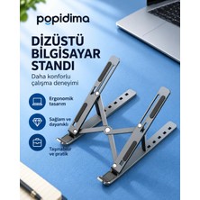 Popidima Alüminyum Ayarlı Laptop Macbook Uyumlu Notebook Yükseltici Tutucu Stand