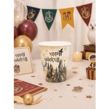 MarkEntegra Harry Potter Temalı Karton Doğum Günü Bardağı, 8'li Paket