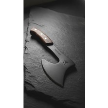 MarkEntegra Dayanıklı 4mm Karbon Çelik Kamp Av Baltası - 29CM Ahşap Saplı