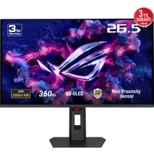 Asus Rog Strix XG27AQDNG 26.5″ Qd-Oled 360Hz 0.03MS Wqhd Freesync-Premium G-Sync Uyumlu Pivot Gaming Monitör