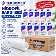 Teksomed Hidrofil Sargı Bezi 10 cm x 1,5 Metre 100 Adet