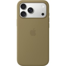 Apple iPhone 18 Pro Max Magsafe Silikon Kılıf - Klasik zeytin yeşili