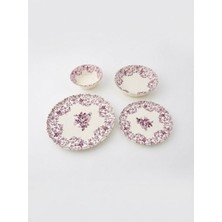 altabi Porselen 24 Parça Yemek Takımı Vintage Desen Rose Garden