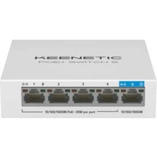 Keenetic Poe+ Switch 5 1X1GBIT 4X1GBIT Poe+ Port Ieee 802.3AF/AT 60WATT - KN-4610-01-EU
