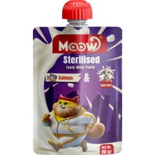 AvantajAl Moow Taze Somon ve Keçi Sütlü Kısırlaştırılmış Ezme Kedi Ödül Maması 90GR